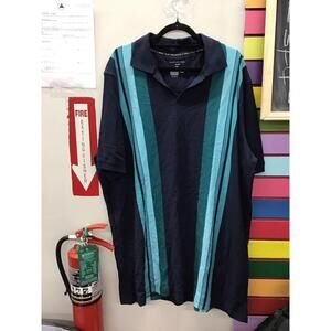 Shaquille O’Neal means big and tall polo 2XL Tall navy marine stripe new from JC